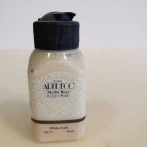 צבעי אקריליק Artdeco  איכותי 75 מ”ל – 3004 לבן פשתן
