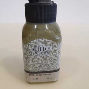 צבעי אקריליק Artdeco  איכותי 75 מ”ל – 3025 ירוק חינה