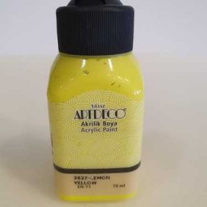 צבעי אקריליק Artdeco  איכותי 75 מ”ל – 3627 צהוב לימון