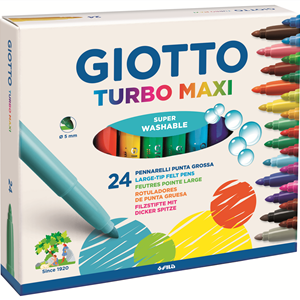טושים 24 צבעים – טורבו קולור מקסי של GIOTTO