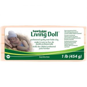 סקלפי חימר בגוון בייבי – super sculpey Living Doll