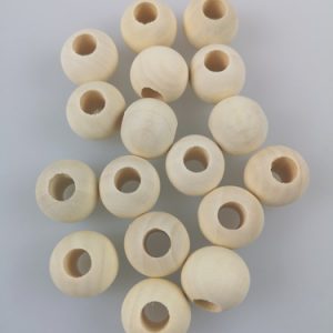 חרוזי עץ טבעי – כדור [1.9 ס”מ]