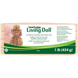 סקלפי חימר בגוון ורדרד – super sculpey Living Doll