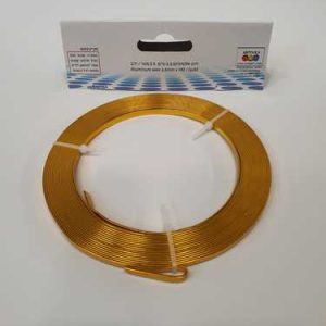 חוט אלומיניום שטוח בצבע זהב – 3.5 מ”מ