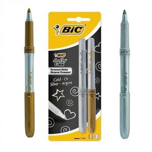 טוש פרמננט- זהב וכסף BIC