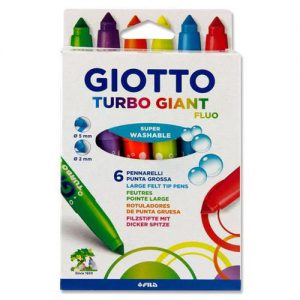 טושים מדגישים 6 גוונים TURBO GIANT- GIOTTO