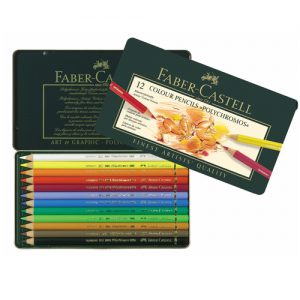 סט 12 יחידות עפרונות פחם צבעוניים Faber Castell