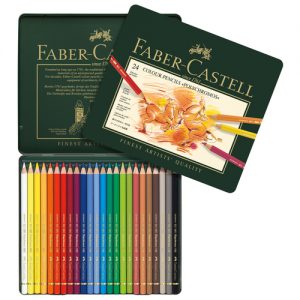 סט 24 יחידות עפרונות פחם צבעוניים Faber Castell