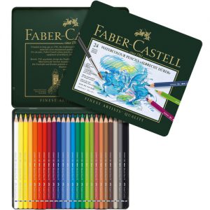 סט 24 יחידות עפרונות צבעוניים על בסיס מים Faber Castell
