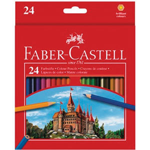 סט 24 עפרונות צבעונייים - Faber Castell