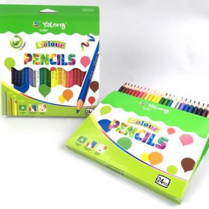 עפרון צבעוני מיוחד לילדים הכולל צבע כסף וזהב, סט 24 יח’