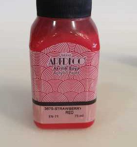 צבעי אקריליק Artdeco  איכותי 75 מ”ל – 3675 תות אדום