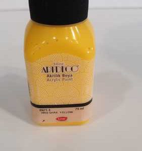 צבעי אקריליק Artdeco  איכותי 75 מ”ל – 3602 צהוב כהה