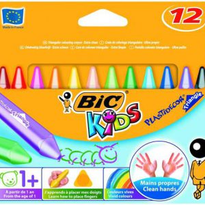 צבעי פסטל קריונים ג’מבו צבעוניים Bic Kids plastidecor
